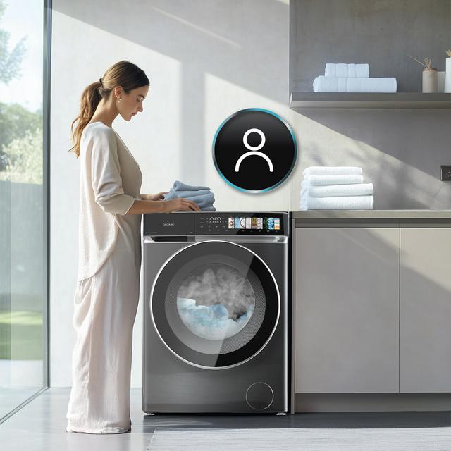 Bolero DressCode 9970 Direct Drive Steel Lavadora de 9 kg color steel y clase A, con motor Direct Drive y  1400 rpm, 11 programas, pantalla FullColor, puerta XXL y función vapor SteamMax, Spa Care, Soil Level, Delay End, My Fav, luz interior, Drum Clean Plus y Stop&Go