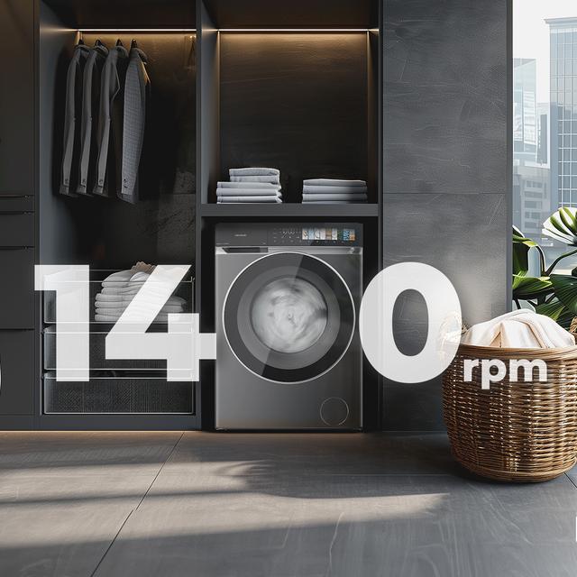 Bolero DressCode 9970 Direct Drive Steel Lavadora de 9 kg color steel y clase A, con motor Direct Drive y  1400 rpm, 11 programas, pantalla FullColor, puerta XXL y función vapor SteamMax, Spa Care, Soil Level, Delay End, My Fav, luz interior, Drum Clean Plus y Stop&Go