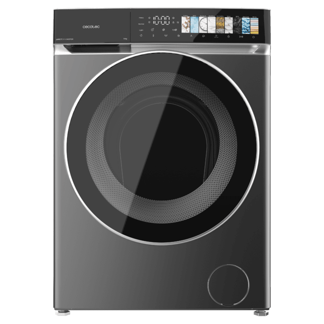 Bolero DressCode 9970 Direct Drive Steel Lavadora de 9 kg color steel y clase A, con motor Direct Drive y  1400 rpm, 11 programas, pantalla FullColor, puerta XXL y función vapor SteamMax, Spa Care, Soil Level, Delay End, My Fav, luz interior, Drum Clean Plus y Stop&Go
