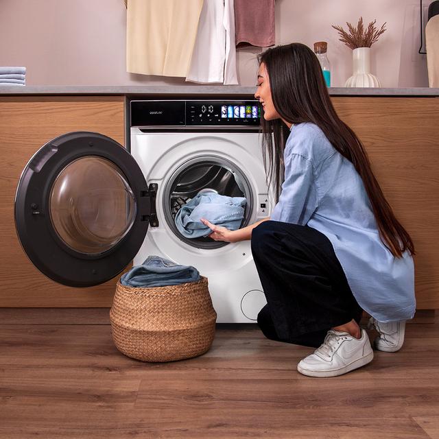 Bolero DressCode 10970 Direct Drive Lavadora de 10 kg color blanco y clase A, con motor Direct Drive y  1400 rpm, 11 programas, pantalla FullColor, puerta XXL y función vapor SteamMax, Spa Care, Soil Level, Delay End, My Fav, luz interior, Drum Clean Plus y Stop&Go
