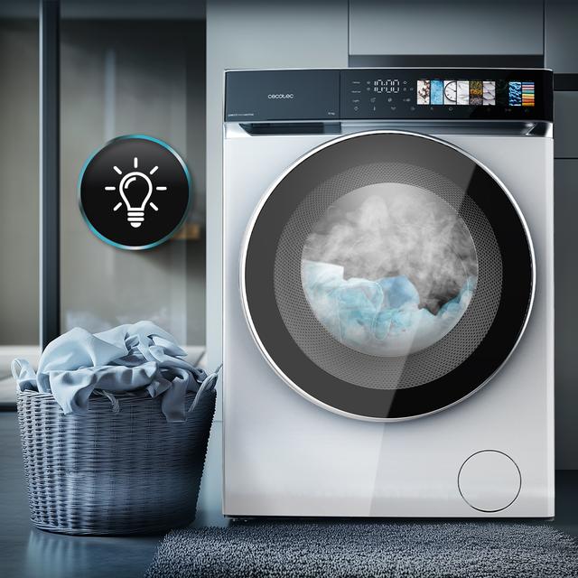 Bolero DressCode 10970 Direct Drive Lavadora de 10 kg color blanco y clase A, con motor Direct Drive y  1400 rpm, 11 programas, pantalla FullColor, puerta XXL y función vapor SteamMax, Spa Care, Soil Level, Delay End, My Fav, luz interior, Drum Clean Plus y Stop&Go