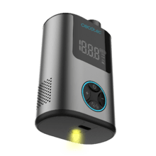 Mini Air max Inflador eléctrico compacto para bicicleta, moto, coche, patinetes y balones. Con doble batería de 600 mAh y capacidad inflado de hasta 150psi para dos neumáticos de bicicleta. Gracias a su peso de 150gr y su tamaño compacto se puede transportar fácilmente en la mochila o el bolsillo.
