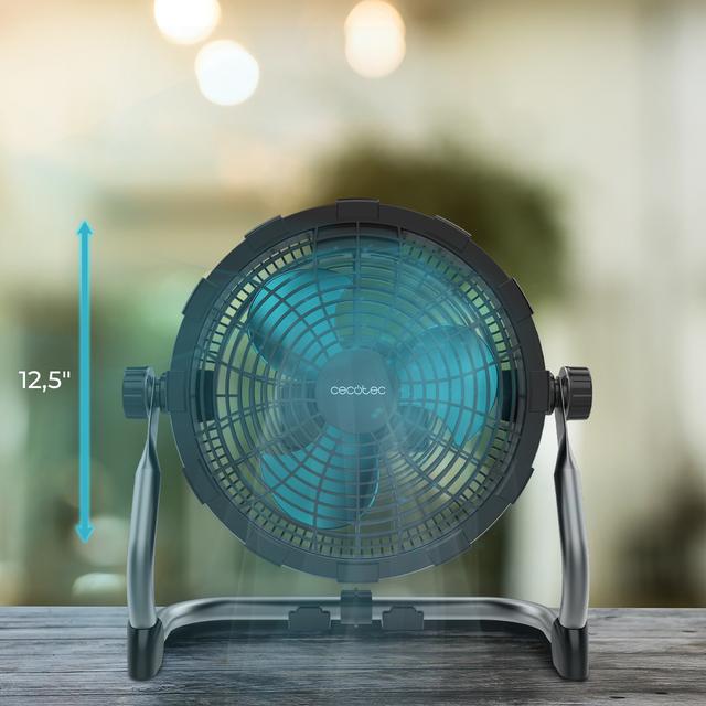 ProIndustry Portable Ventilateur de sol industriel de 10 pouces avec 9 vitesses, batterie de 12000 mAh, sécurité élevée et design solide