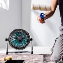 ProIndustry Portable Ventilador de Suelo Industrial de 10” con 9 Velocidades, Batería de 12000 mAh, Alta Seguridad y Diseño Robusto