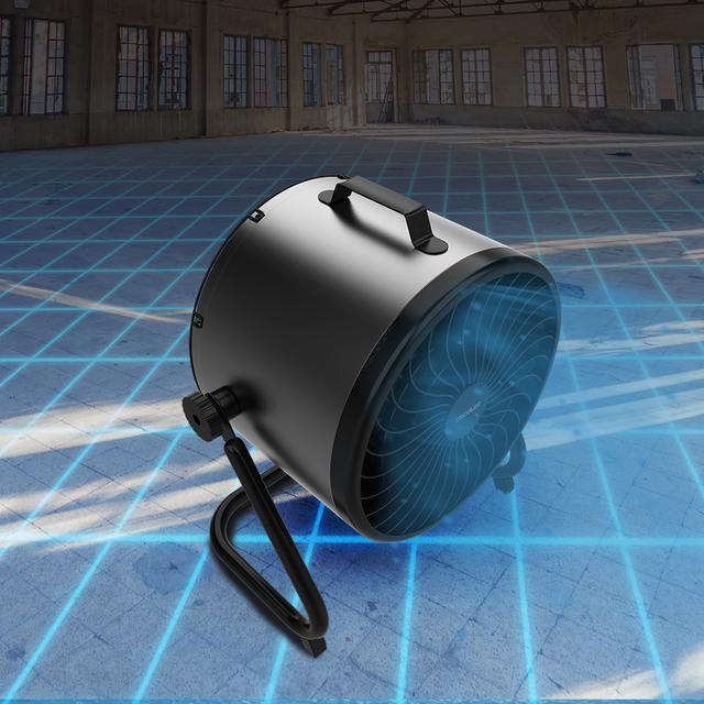 ProIndustry FlowCannon Ventilador de Suelo Industrial de 150W con 3 Velocidades, 1300 RPM, 4800 m³/h, Alta Seguridad y Diseño Robusto