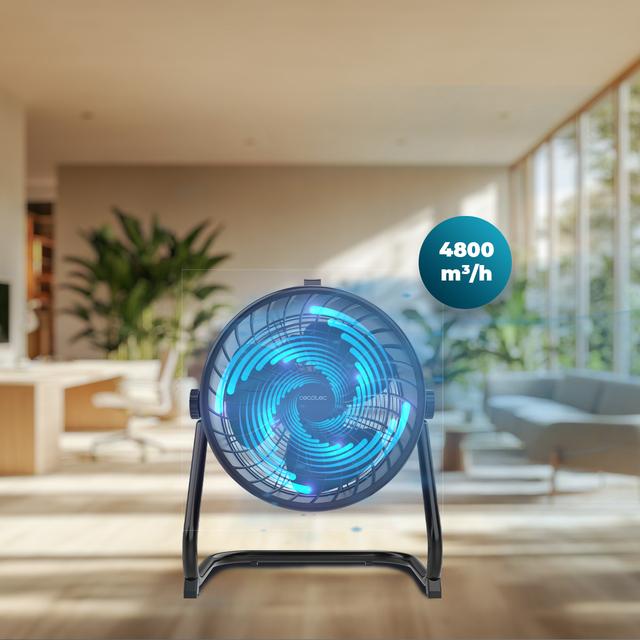 ProIndustry FlowCannon Ventilador de Suelo Industrial de 150W con 3 Velocidades, 1300 RPM, 4800 m³/h, Alta Seguridad y Diseño Robusto
