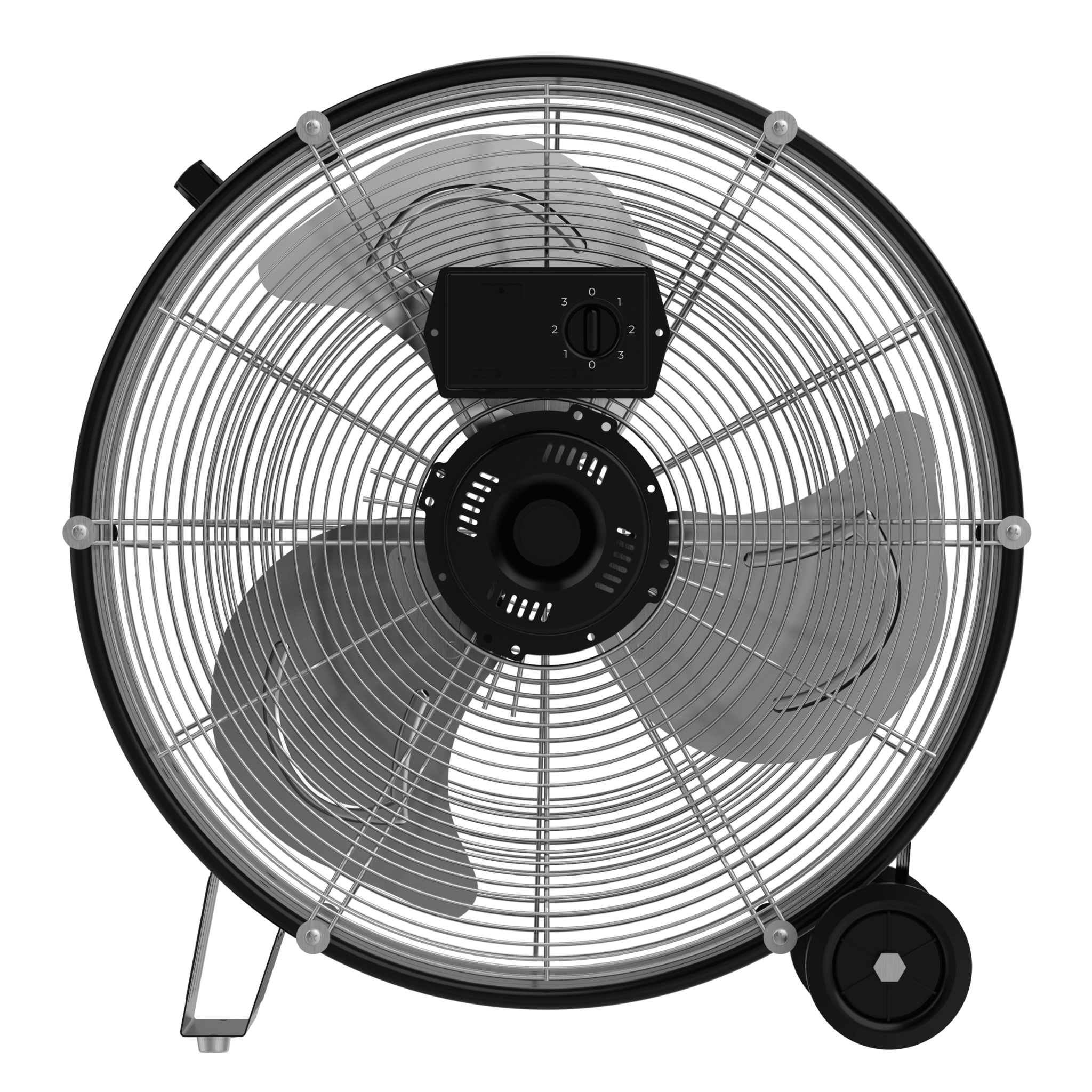 Parte trasera del ventilador Cecotec ProIndustry 2000 con selector de velocidad