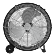 ProIndustry 2000 Ventilatore da pavimento industriale da 20" con potenza di 120 Watt, 3 velocità, pale in alluminio, elevata sicurezza e facile trasporto
