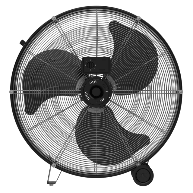 ProIndustry 2400 Ventilador de Suelo Industrial de 24” con Potencia de 180 W, 3 Velocidades, Aspas de Aluminio, Alta Seguridad y Fácil Transporte