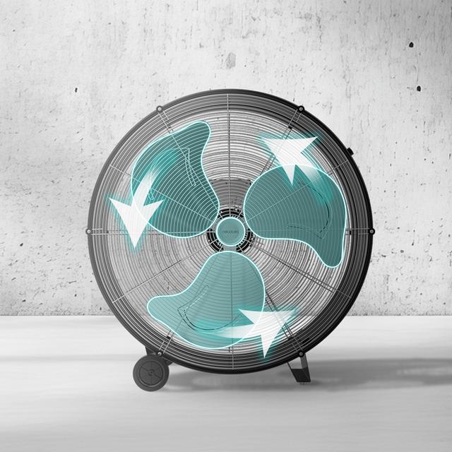 ProIndustry 3000 Ventilador de Suelo Industrial de 30” con Potencia de 240 W, 3 Velocidades, Aspas de Aluminio, Alta Seguridad y Fácil Transporte