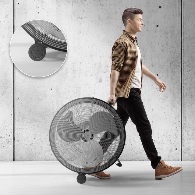 ProIndustry 3000 Ventilador de Suelo Industrial de 30” con Potencia de 240 W, 3 Velocidades, Aspas de Aluminio, Alta Seguridad y Fácil Transporte