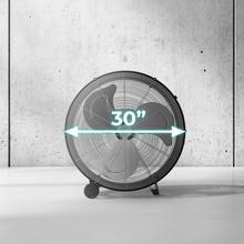 ProIndustry 3000 Ventilador de Suelo Industrial de 30” con Potencia de 240 W, 3 Velocidades, Aspas de Aluminio, Alta Seguridad y Fácil Transporte
