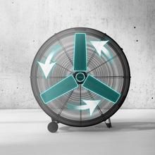 ProIndustry 3600 Ventilador de Suelo Industrial de 36” con Potencia de 360 W, 3 Velocidades, Aspas de Aluminio, Alta Seguridad y Fácil Transporte