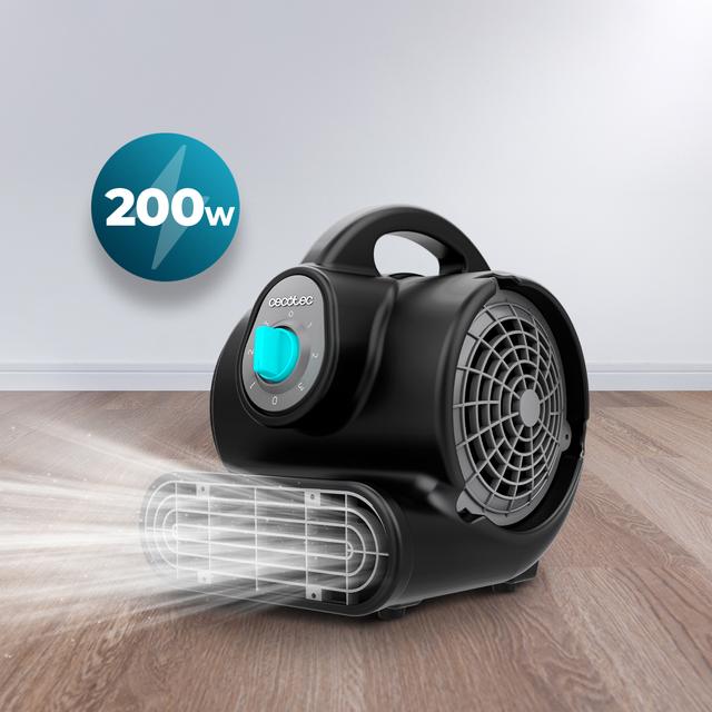 BlowIndustry 2000 FlowFloor Soffiatore d'aria da 200 W con 1400 giri/min, 3 velocità, 1150 m³/h, uso semplice e multiposizionamento