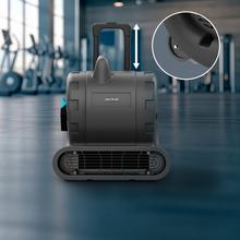 BlowIndustry 6000 FlowFloor Ventilatore da 600 W con 1350 giri/min, 3 velocità, 2700 m³/h, ruote e maniglia a scomparsa per un trasporto facile