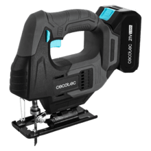 Scie sauteuse sans fil MultiCut 500 Vision Liberty 21 V. Liberté de mouvement. Changement de mandrin sans clé. Guide laser et éclairage LED. 8 lames et une règle de guidage incluses.