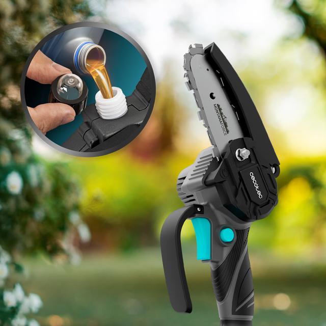 MontanaForce 4000 Hand Sierra de podar 4". Batería 21V. Engrasador a botón. Incluye maletín, cadena extra y set de accesorios.