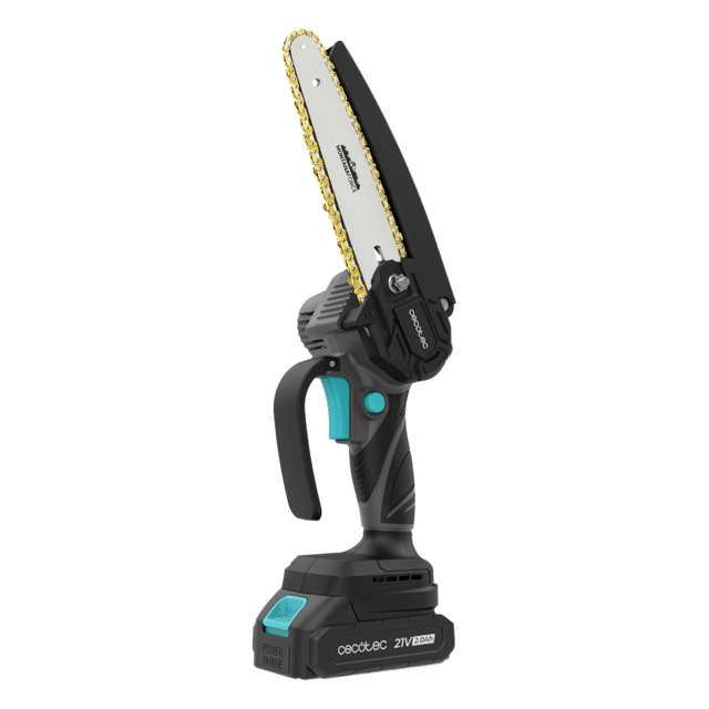 MontanaForce 6000 Hand Sierra de podar 6". Motor sin escobillas, Brushless. Batería 21V. Engrasador a botón. Incluye maletín, cadena extra y set de accesorios.