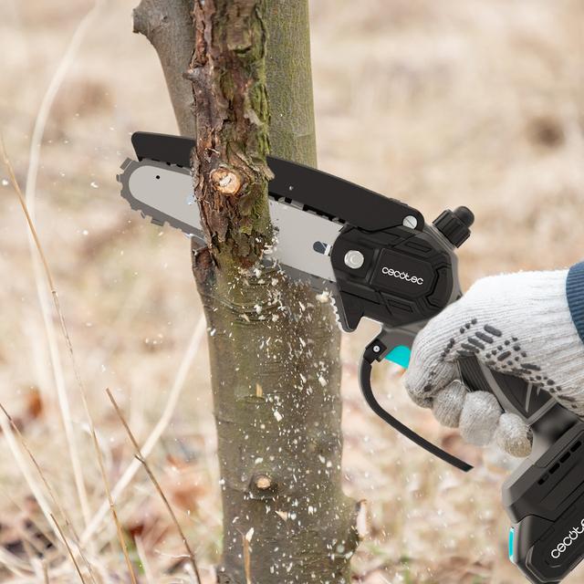 MontanaForce 6000 Hand Sierra de podar 6". Motor sin escobillas, Brushless. Batería 21V. Engrasador a botón. Incluye maletín, cadena extra y set de accesorios.