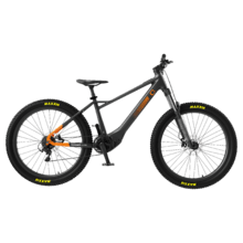 XC ErosPro Large – Bicicleta eléctrica de montaña con ruedas de 29”, batería LG integrada de 500 Wh, autonomía de hasta 100 km, suspensión delantera y frenos hidráulicos Shimano MT200. Diseñada para uso MTB, ofrece estabilidad, control y eficiencia en recorridos por caminos y terrenos irregulares.
