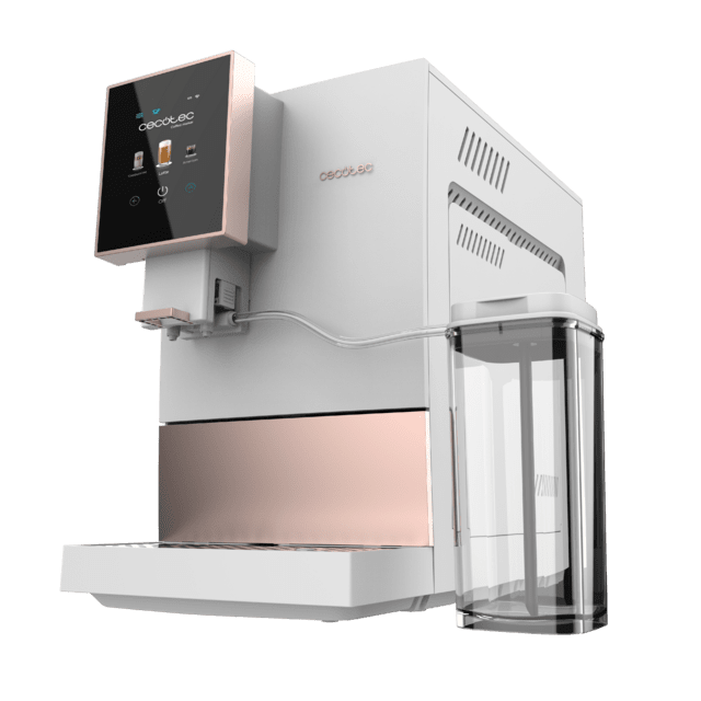 Cremmaet Compactccino Connected White Rose Cafetera superautomática compacta con 19 bares, pantalla TFT y Wifi, tanque de leche y sistema Thermoblock.