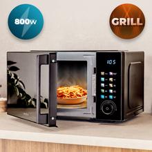 Proclean 6130 Black with colorful screen Micro-ondas digital com botões táteis de 20L e 700W com grill de 800W.