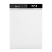 Bolero Aguazero 6320 Bolero 60 cm integrierbarer Geschirrspüler Weiß mit 15 Maßgedecken, Klasse D, 8 Programmen, XXL-FullColor-Display, Smart Wash, UV-Licht, Turbo Dry+, AutoClean, Halbe Beladung, Delay Start, Kindersicherung und dritter Korb