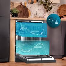 Bolero Aguazero 6320 Inox Bolero 60 cm integrierbarer Geschirrspüler dark mit 15 Maßgedecken, Klasse D, 8 Programmen, XXL-FullColor-Display, Smart Wash, UV-Licht, Turbo Dry+, AutoClean, Halbe Beladung, Delay Start, Kindersicherung und dritter Korb