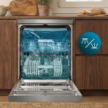 Bolero Aguazero 6320 Inox Lavavajillas 60 cm inox  con 15 servicios, Clase D, 8 Programas, pantalla FullColor XXL, Smart Wash, UV Light, Turbo Dry+, AutoClean, Half Load, Delay Start, ChildLock, bandeja superior ajustable y tercera bandeja