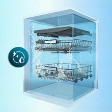 Bolero Aguazero 6320 Dark Máquina de lavar louça Bolero 60 cm Dark Inox com 15 talheres, Classe D, 8 programas, ecrã FullColor XXL, Smart Wash, Luz UV, Turbo Dry+, AutoClean, Half Load, Delay Start, ChildLock e terceira prateleira