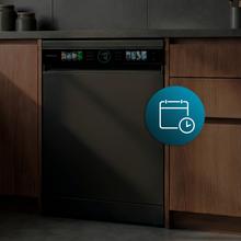 Bolero Aguazero 6320 Dark Máquina de lavar louça Bolero 60 cm Dark Inox com 15 talheres, Classe D, 8 programas, ecrã FullColor XXL, Smart Wash, Luz UV, Turbo Dry+, AutoClean, Half Load, Delay Start, ChildLock e terceira prateleira