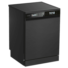 Bolero Aguazero 6320 Dark Bolero 60 cm integrierbarer Geschirrspüler dark inox mit 15 Maßgedecken, Klasse D, 8 Programmen, XXL-FullColor-Display, Smart Wash, UV-Licht, Turbo Dry+, AutoClean, Halbe Beladung, Delay Start, Kindersicherung und dritter Korb
