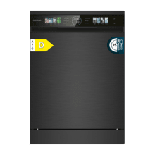 Bolero Aguazero 6320 Dark Bolero 60 cm integrierbarer Geschirrspüler dark inox mit 15 Maßgedecken, Klasse D, 8 Programmen, XXL-FullColor-Display, Smart Wash, UV-Licht, Turbo Dry+, AutoClean, Halbe Beladung, Delay Start, Kindersicherung und dritter Korb