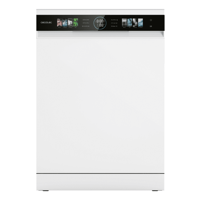 Bolero Aguazero 6620 Bolero 60 cm integrierbarer Geschirrspüler dark inox mit 15 Maßgedecken, Klasse C, 8 Programmen, Inverter-Motor, XXL-FullColor-Display, Smart Wash, UV-Licht, Turbo Dry+, AutoClean, Halbe Beladung, Delay Start, Kindersicherung und dritter Korb