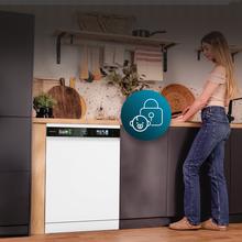 Bolero Aguazero 6620 Bolero 60 cm integrierbarer Geschirrspüler dark inox mit 15 Maßgedecken, Klasse C, 8 Programmen, Inverter-Motor, XXL-FullColor-Display, Smart Wash, UV-Licht, Turbo Dry+, AutoClean, Halbe Beladung, Delay Start, Kindersicherung und dritter Korb