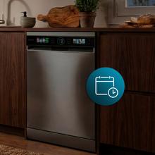 Bolero Aguazero 6620 Inox Lave-vaisselle Bolero inox de 60 cm avec capacité pour 15 couverts, classe C, 8 programmes, moteur Inverter, écran FullColor XXL, Smart Wash, UV Light, Turbo Dry+, AutoClean, Demi-charge, Delay Start, ChildLock, deux paniers et tiroir à couverts