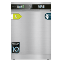 Bolero Aguazero 6620 Inox Bolero 60 cm integrierbarer Geschirrspüler dark inox mit 15 Maßgedecken, Klasse C, 8 Programmen, Inverter-Motor, XXL-FullColor-Display, Smart Wash, UV-Licht, Turbo Dry+, AutoClean, Halbe Beladung, Delay Start, Kindersicherung und dritter Korb