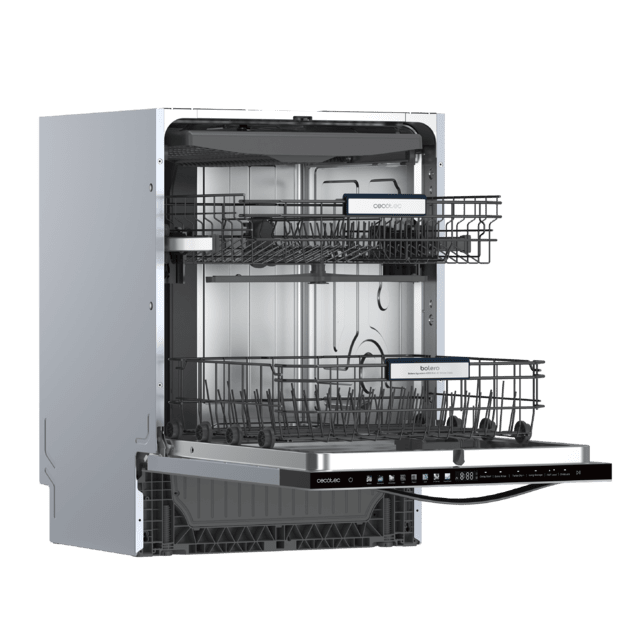 Bolero Aguazero 6320 Full-BI Matt White Glass Lave-vaisselle Bolero encastrable en verre blanc de 60 cm avec capacité pour 15 couverts, classe D, 8 programmes, écran FullColor, Smart Wash, UV Light, Turbo Dry+, AutoClean, Demi-charge, Dual Zone Wash, Delay Start, ChildLock, deux paniers et tiroir à couverts