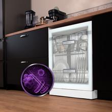 Bolero Aguazero 6320 Full-BI Matt White Glass Lave-vaisselle Bolero encastrable en verre blanc de 60 cm avec capacité pour 15 couverts, classe D, 8 programmes, écran FullColor, Smart Wash, UV Light, Turbo Dry+, AutoClean, Demi-charge, Dual Zone Wash, Delay Start, ChildLock, deux paniers et tiroir à couverts