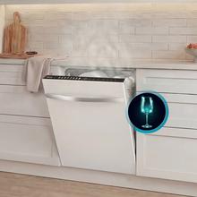 Bolero Aguazero 6320 Full-BI Matt White Glass Lavavajillas Bolero integrable y cristal blanco mate 60 cm con 15 servicios, Clase D, 8 Programas, pantalla FullColor, Smart Wash, UV Light, Turbo Dry+, AutoClean, Half Load, Dual Zone Wash, Delay Start, ChildLock, bandeja superior ajustable y tercera bandeja