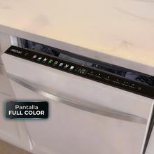 Bolero Aguazero 6320 Full-BI Matt White Glass Lavavajillas Bolero integrable y cristal blanco mate 60 cm con 15 servicios, Clase D, 8 Programas, pantalla FullColor, Smart Wash, UV Light, Turbo Dry+, AutoClean, Half Load, Dual Zone Wash, Delay Start, ChildLock, bandeja superior ajustable y tercera bandeja