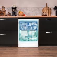 Bolero Aguazero 6320 Full-BI Matt White Glass Lave-vaisselle Bolero encastrable en verre blanc de 60 cm avec capacité pour 15 couverts, classe D, 8 programmes, écran FullColor, Smart Wash, UV Light, Turbo Dry+, AutoClean, Demi-charge, Dual Zone Wash, Delay Start, ChildLock, deux paniers et tiroir à couverts