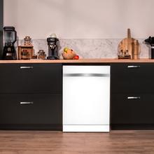 Bolero Aguazero 6320 Full-BI Matt White Glass Lave-vaisselle Bolero encastrable en verre blanc de 60 cm avec capacité pour 15 couverts, classe D, 8 programmes, écran FullColor, Smart Wash, UV Light, Turbo Dry+, AutoClean, Demi-charge, Dual Zone Wash, Delay Start, ChildLock, deux paniers et tiroir à couverts