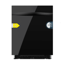 Bolero Aguazero 6320 Full-BI Matt Black Glass Lavavajillas Bolero integrable y cristal negro mate 60 cm con 15 servicios, Clase D, 8 Programas, pantalla FullColor, Smart Wash, UV Light, Turbo Dry+, AutoClean, Half Load, Dual Zone Wash, Delay Start, ChildLock, bandeja superior ajustable y tercera bandeja