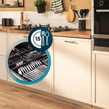 Bolero Aguazero 6620 Full-BI Lave-vaisselle Bolero encastrable de 60 cm avec capacité pour 15 couverts, classe C, 8 programmes, moteur Inverter, écran FullColor, Smart Wash, UV Light, Turbo Dry+, AutoClean, Demi-charge, Dual Zone Wash, Delay Start, ChildLock, deux paniers et tiroir à couverts