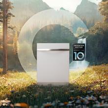 Bolero Aguazero 6620 Full-BI Matt White Glass Lavavajillas Bolero integrable y cristal blanco mate de 60 cm con 15 servicios, Clase C, 8 Programas, Motor Inverter, pantalla FullColor, Smart Wash, UV Light, Turbo Dry+, AutoClean, Half Load, Dual Zone Wash, Delay Start, bandeja superior ajustable y tercera badeja