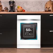 Bolero Aguazero 6620 Full-BI Matt White Glass Lave-vaisselle Bolero encastrable en verre blanc de 60 cm avec capacité pour 15 couverts, classe C, 8 programmes, moteur Inverter, écran FullColor, Smart Wash, UV Light, Turbo Dry+, AutoClean, Demi-charge, Dual Zone Wash, Delay Start, panier supérieur réglable et tiroir à couverts.