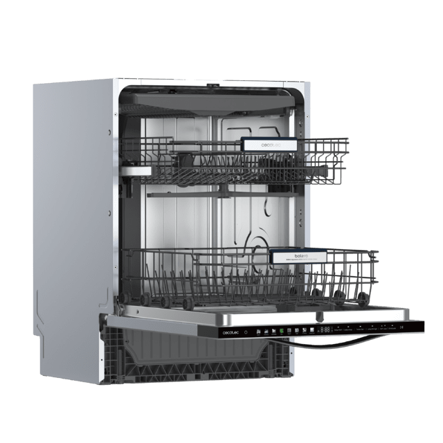 Bolero Aguazero 6620 Full-BI Matt White Glass Lave-vaisselle Bolero encastrable en verre blanc de 60 cm avec capacité pour 15 couverts, classe C, 8 programmes, moteur Inverter, écran FullColor, Smart Wash, UV Light, Turbo Dry+, AutoClean, Demi-charge, Dual Zone Wash, Delay Start, panier supérieur réglable et tiroir à couverts.