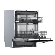 Bolero Aguazero 6620 Full-BI Matt White Glass Lave-vaisselle Bolero encastrable en verre blanc de 60 cm avec capacité pour 15 couverts, classe C, 8 programmes, moteur Inverter, écran FullColor, Smart Wash, UV Light, Turbo Dry+, AutoClean, Demi-charge, Dual Zone Wash, Delay Start, panier supérieur réglable et tiroir à couverts.