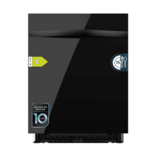 Bolero Aguazero 6620 Full-BI Matt Black Glass Lavavajillas Bolero integrable y cristal negro mate de 60 cm con 15 servicios, Clase C, 8 Programas, Motor Inverter, pantalla FullColor, Smart Wash, UV Light, Turbo Dry+, AutoClean, Half Load, Dual Zone Wash, Delay Start, ChildLock, bandeja superior ajustable y tercera bandeja